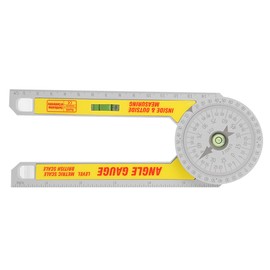 360 Degree Angle Gauge DIY Protractor Goniometer Inside Outside Measuring Metric British Scale
