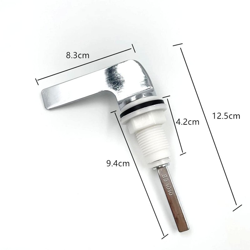 JZK Chrome Plated Toilet Flush Handle Replacement Side Action, Toilet