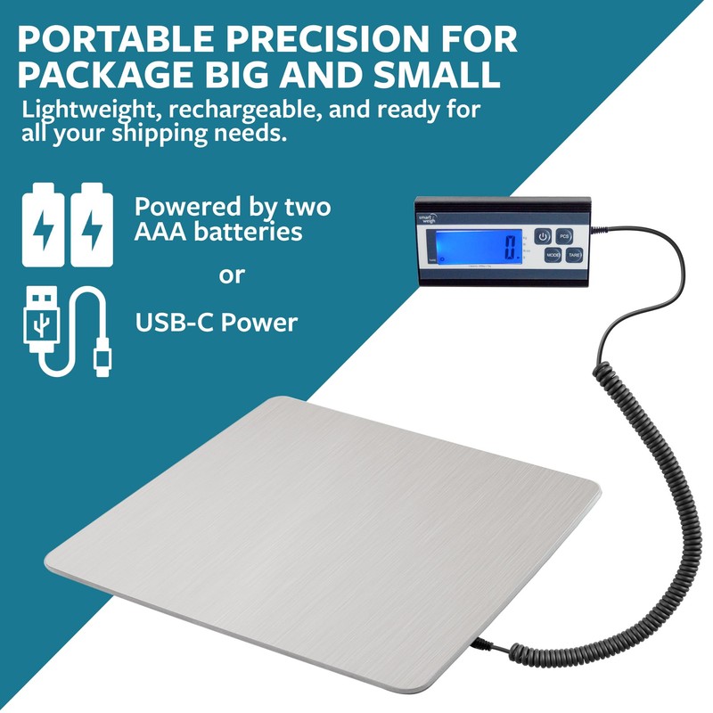 Smart Weigh Digital Postal Shipping Scale, 440 lb Capacity, 1