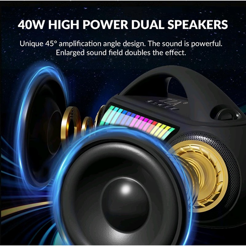 ZZA Portable Bluetooth Speaker Orange