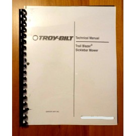 Troy-bilt sickle bar mower technical Manual (1990) MN1390590