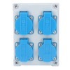 European Wall Socket 4P IP44 Waterproof Building Power Distributor for