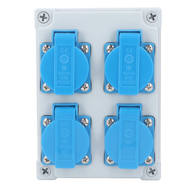 European Wall Socket 4P IP44 Waterproof Building Power Distributor for