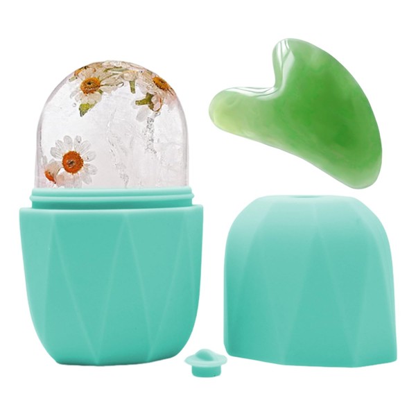 1 Stück Silikon-Eisgitterrolle, 1 Stück Herzförmiges Kratzen, Eisgeplantes Gesicht, Wiederverwendbares,