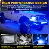 Nicoko 4Pods Pure Blue LED Rock Lights 7200 lumens high