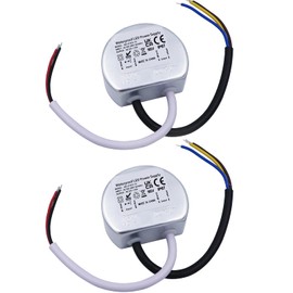 Noobibaba LED Transformer 12 V Flush-Mounted Box, LED Transformer 1.25 A 15 W 12 Volt Power Supply, Transformer 230 V to 12 V IP67 Socket Transformer Pack of 2