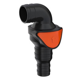 SEAFLO 90° Angled (3/4"-1" in |1" Out) Quick Disconnect Non-Return Check Valve-Inlet fits Both 3/4" & 1" - Outlet:1" - Anti-Backflow Design, (1-Pack)