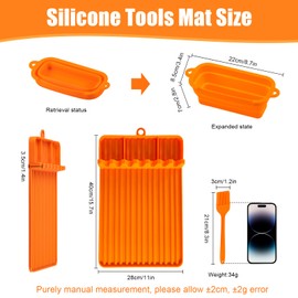 TIKNIK Griddle Tools Mat for Blackstone Griddle Accessories Set, Silicone Griddle Mat for Blackstone, Silicone Grill Mat for Spatula Mat Outdoor BBQ Grill, Grill Side Shelf Mat for Kitchen Counter