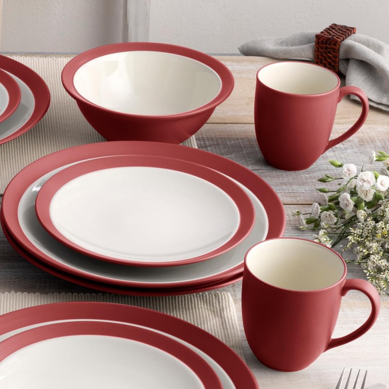 Noritake Colorwave Raspberry 16-Piece Set - Curve, Service for 4