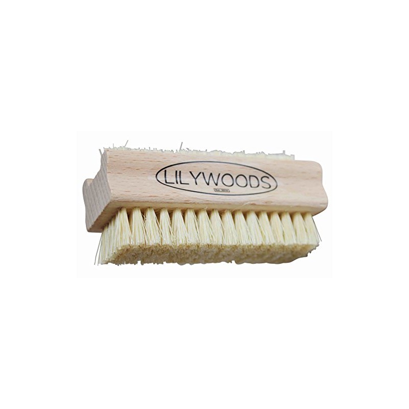 Lilywoods Extra Tough Wooden Nail Brush with Strong Cactus Double