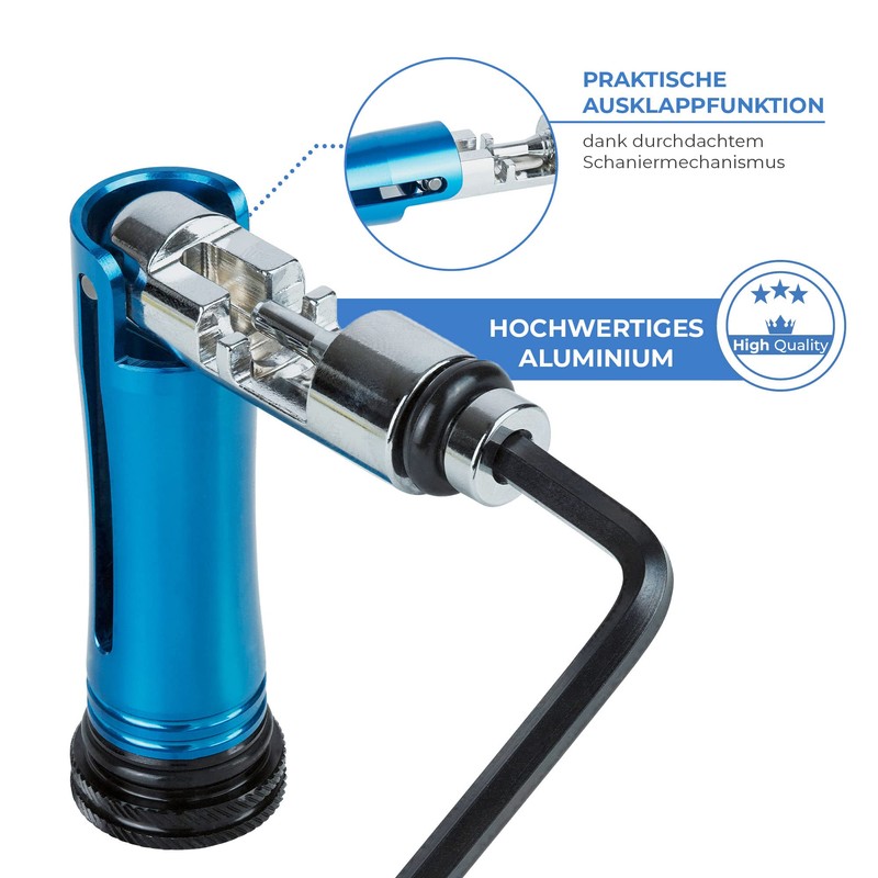 Bluechain® Compact Chain Riveter Bicycle as Handlebar Insert for 8