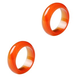 jojofuny Pcs Carnelian Tone Fingerring Women's Ring Elegant Stone Stackable Band for Party Casual Formal Occasions