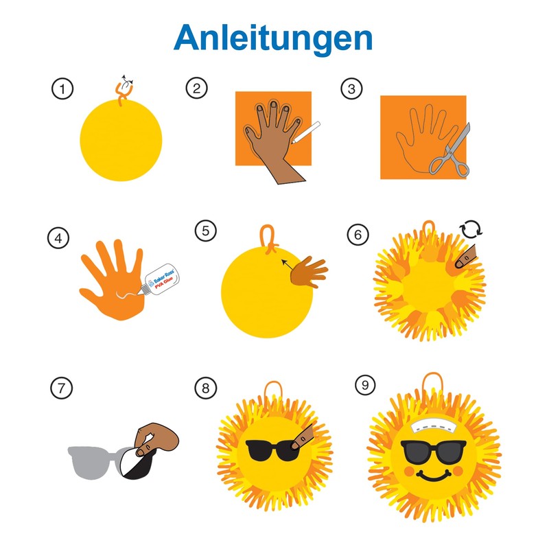 Baker Ross FN004 Sunshine Handprint Class Set - 1 Set