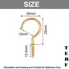 TERF® 25mm Round Bend Shoulder Cup Hook Screw 25mm (1