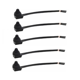 Aofan 12V Waterproof Push Button Switch (5 Pack) - SPST On-Off Switch with 10cm Wire Leads for Car Motorcycle Boat Electrical Systems