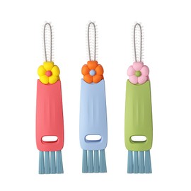3PCS Multifunctional 3 in 1 Cup Lid Cleaning Brush, Crevice Cup Tumbler Lid Cleaner Brush Kit, Water Bottle Home Kitchen Cleaning Tools 2024 New Crevice Brush for Bottle Gap Tight Spaces Cup