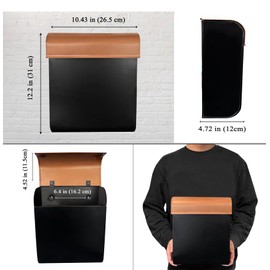 NACH Mailboxes for Outside Wall Mount, 12 x 4.5 x 10 inch, Copper Mail Box Wall Mounted, Waterproof Mailbox for Door - The Dominion Mailbox