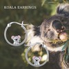 YFN Koala Earrings Sterling Silver Koala Bear Hoop Earrings Koala