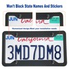 BGGTMO Carbon Fiber License Plate Frames- 2 Pack Black Aluminum