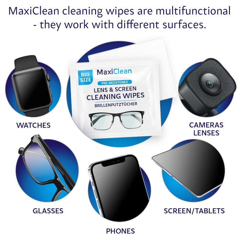 Glasses Wipes Lens Cleaner - Lens Wipes for Eyeglasses -