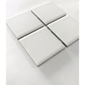Squarefeet Depot 2x2 Essential White Matte Subway Ceramic Tile Kitchen Backsplash (1 sheet)