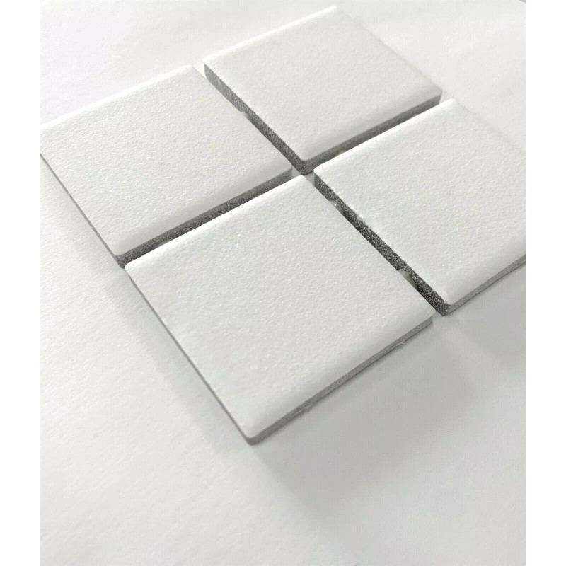 Squarefeet Depot 2x2 Essential White Matte Subway Ceramic Tile Kitchen