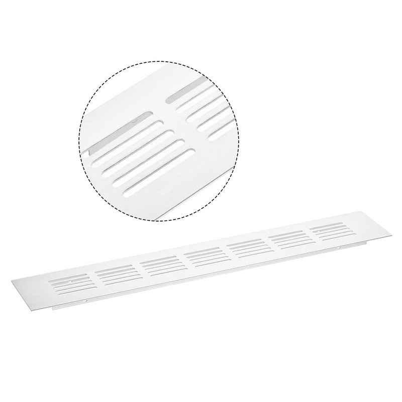 sourcing map Rectangle Shape Ventilation Grille Aluminum Alloy Louvered Air