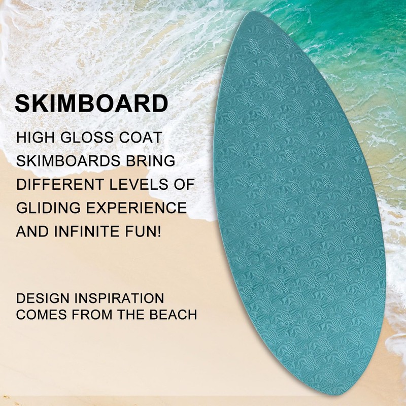 iBOARD Skipper Skimboard 36/41" – Gloss Wood Board w/ Traction