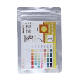 VED 7 in 1 Water Hot Tub, Swimming Pool & Spa Test Strips Kit - 100 Water Tester Strips for Free Chlorine, Hardness, Alkalinity, Bromine, pH & more.