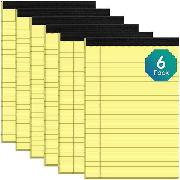 Note Pads A5 Small Legal Pads, 6 Pack Mini Notepad