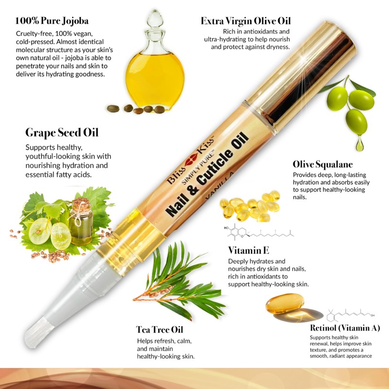 Bliss Kiss | 1 Vanilla Fragrance | Nail Oil Cuticle