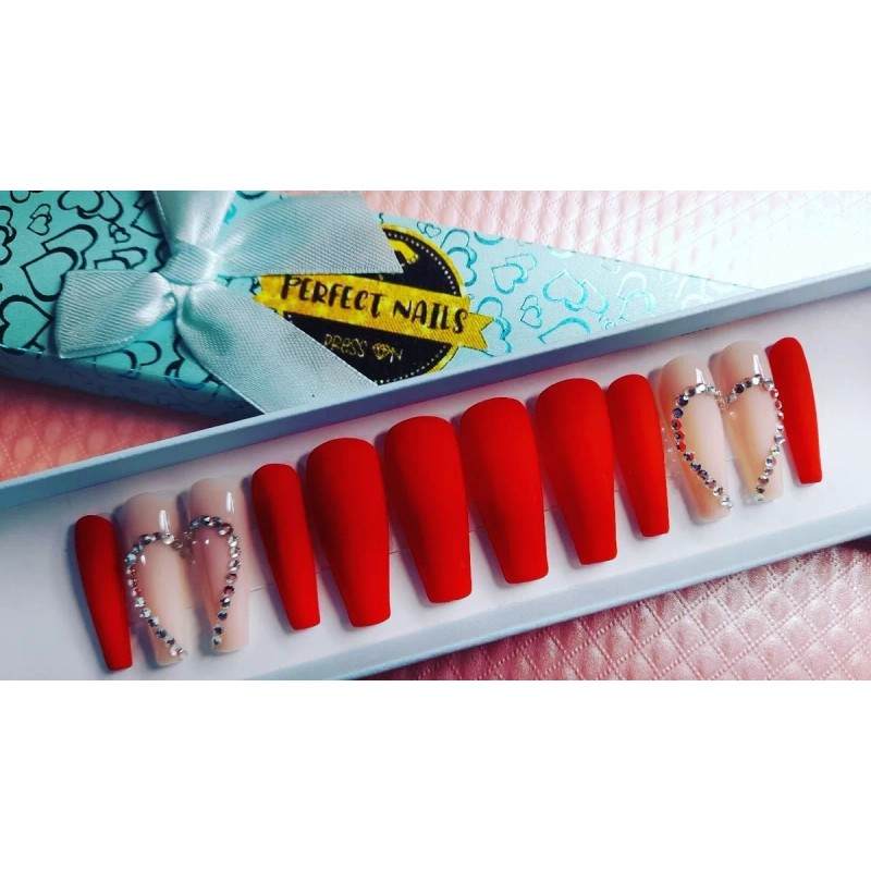 Perfect Nails Press On Uñas Press On San Valentin Calidad