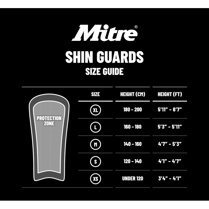Mitre Delta Ankle Protect Football Shin Pads, Black (Black/Green/Yellow)