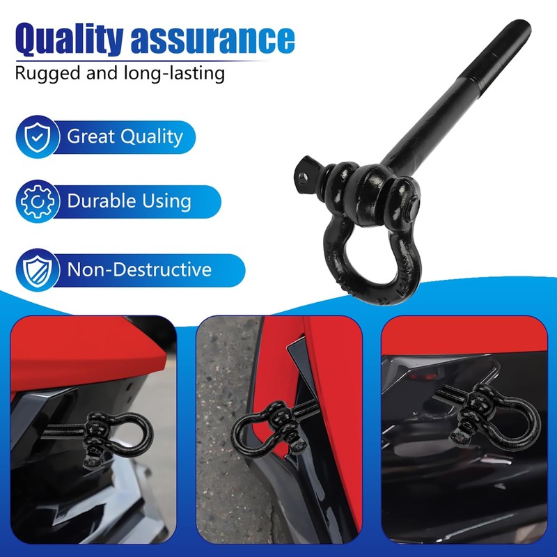 BILLFARO Tow Hook,Alloy Steel Front Rear Bumper Mid Engine Trailer