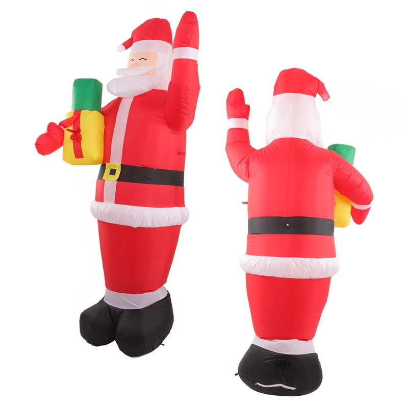 Inflatable Christmas Old Man Model with Gift Bag in Hand