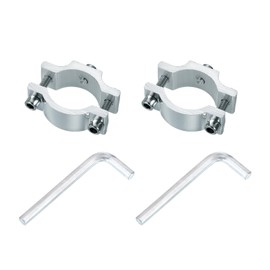 sourcing map 2Pcs Motorcycle Tube Clamp, Fit 0.7" to 1.4" OD Motorcycle Bicycle Light Mount Bracket Car Light Bar Holder Clamp, Silver (18-35mm)