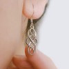 Sterling Silver Celtic Knot Twist Dangle Drop Earrings Gifts for