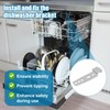 2pcs Undercounter Dishwasher Mounting Bracket, 5001DD4001A Silver Side Under Counter