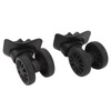 1 Pair ABS Rubber Universal Suitcase Wheels for Trolley Case,