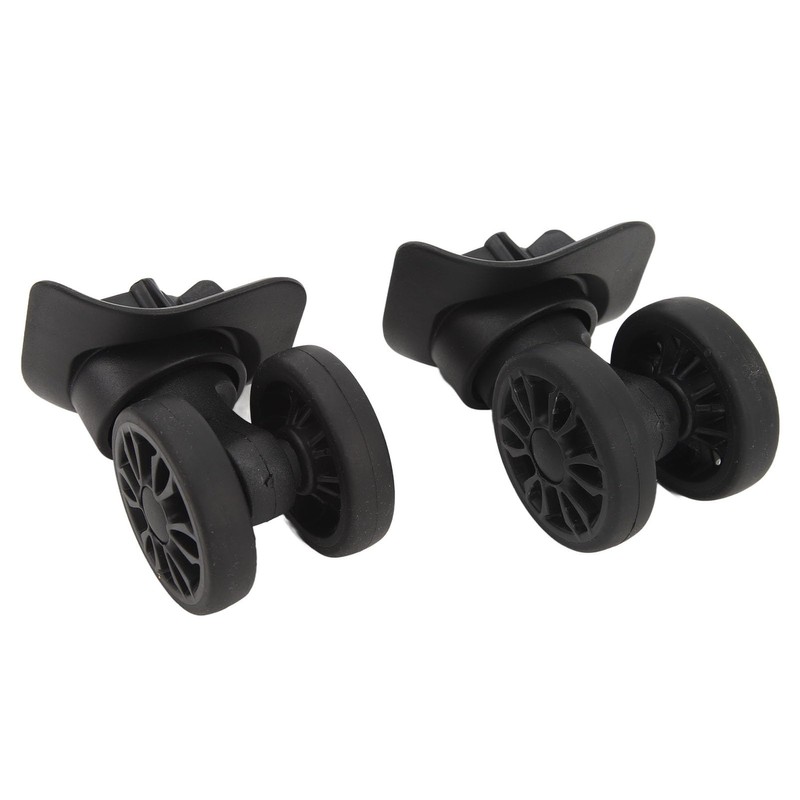 1 Pair ABS Rubber Universal Suitcase Wheels for Trolley Case,