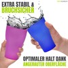 Idea-station NEO Plastic Cups Pack of 12, 450ml Colourful Reusable