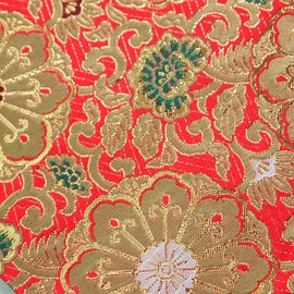 Uchiki Triangular Buddhist Altar Ornament, Buddhist Altar Mat, Uchishiki, Kintsu, Karaka, Width 16.5 inches (42 cm), For Teens