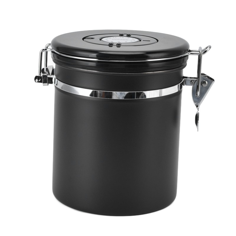 Airtight Coffee Canister Storage Jar Date Tracker CO2 Release Valve