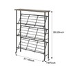 JZM Shoe Rack Storage, Narrow 4 Tier Metal Shoe Storage