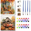VIGEGU 2 Pack Fall Paint by Numbers Kit for Adults