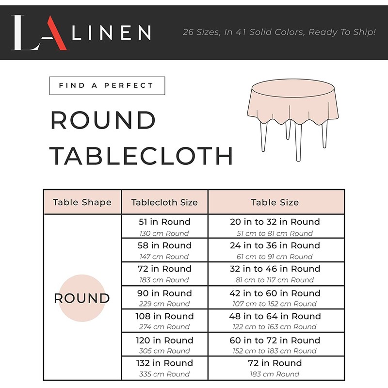LA Linen Polyester Poplin Round Tablecloth, 58", Lime