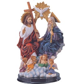 ICE Armor 9" H Holy Trinity Father, Son, and Holy Spirit Figurine Religious Decoration Holy Figurine Religious Decoration