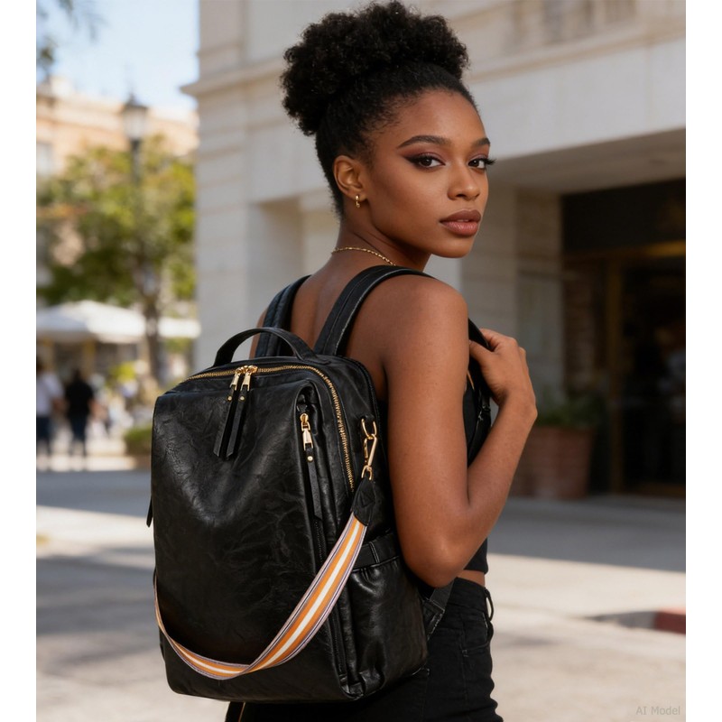 myfriday Large Travel Backpack Purse, Convertible, with Luggage Strap