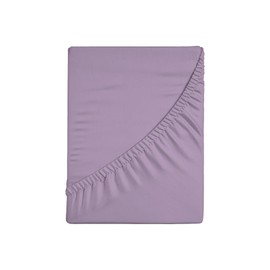 Zer0bed, Lenzuolo Sotto con Angoli Piazza e Mezza Tinta Unita 100% Cotone ANGOLO MAXI 30CM, 1 Piazza e Mezza, Lilla, 130x200