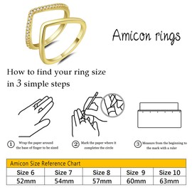Amicon Gold Rings for Women Non Tarnish, Dainty 14K Gold Plated Stacking Cubic Zirconia Thumb Rings Stackable Gold Knuckle Rings Set Jewelry Gifts for Women (Size 6-10)